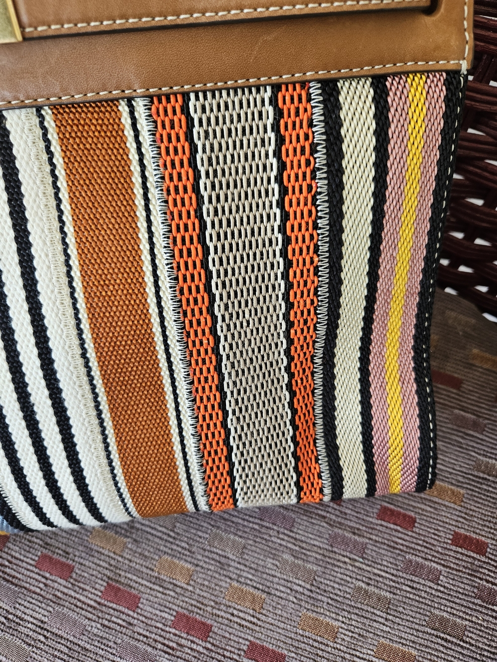 Tory Burch Lee Radziwill Patchwork Webbing Bag - Picture 4 of 12